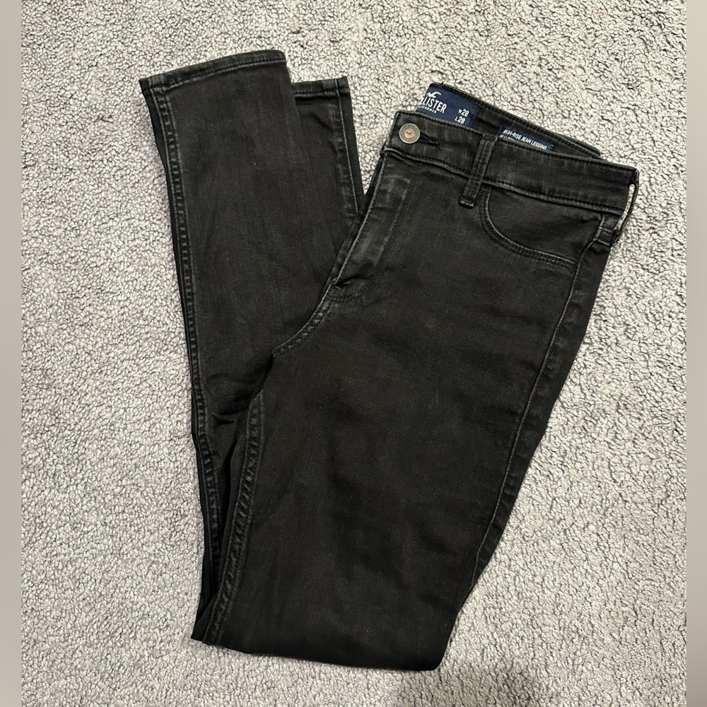 Hollister Skinny Ripped Black Jeans